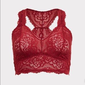 Torrid Red Lace Bralette